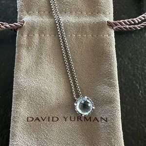 David Yurman Chatelaine 925 Silver Necklace with Prasiolite